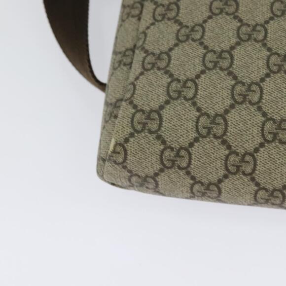 GUCCI GG Supreme Shoulder Bag Pvc Beige Gold - Picture 12 of 16